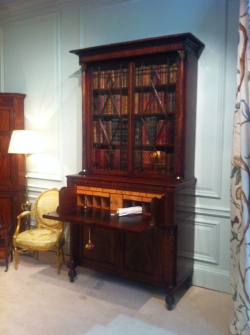fig 2. Rare an impressive Regency mahogany secretaire bookcase