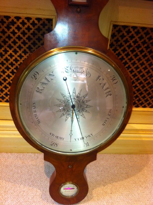 fig 1. Regency mahogany barometer