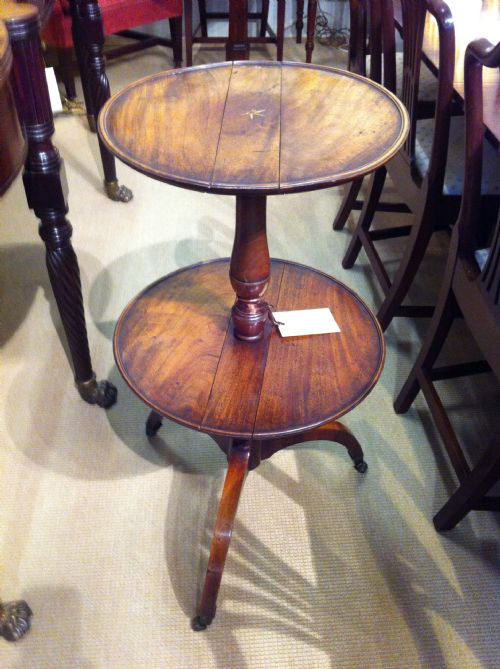 Rare George III Mahogany Folding Dumb Waiter