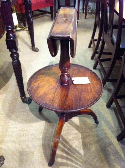 fig 2. Rare George III mahogany folding dumb waiter