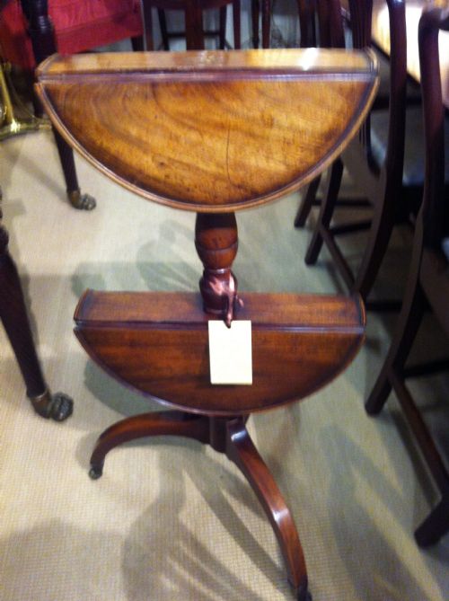 fig 3. Rare George III mahogany folding dumb waiter