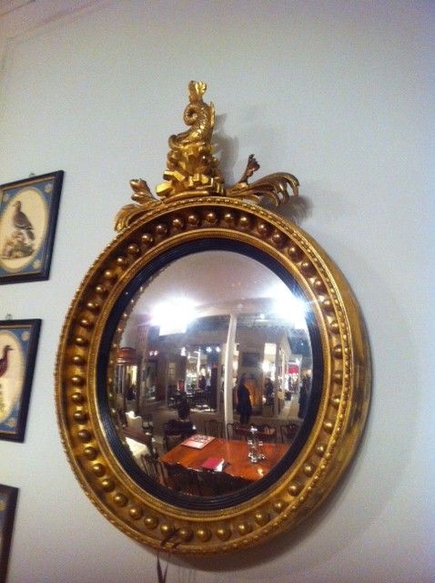 Regency Circular Convex Mirror