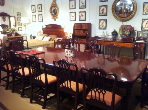 fig 2. Regency mahogany extending dining room table