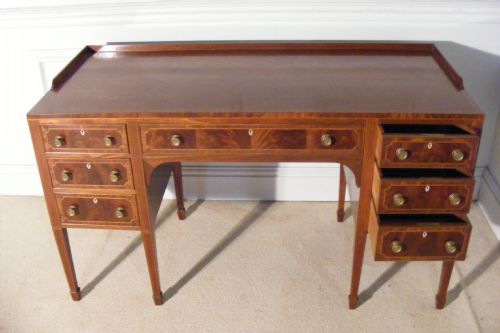 Superb Sheraton Revival Dressing Table / Writing Desk