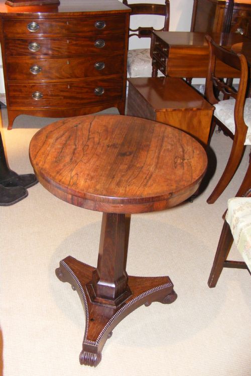 Regency Circular Rosewood Lamp Table in the Manner of Gillows