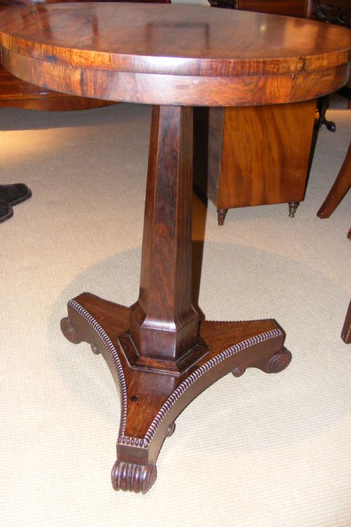 fig 1. Regency circular Rosewood lamp table in the manner of Gillows