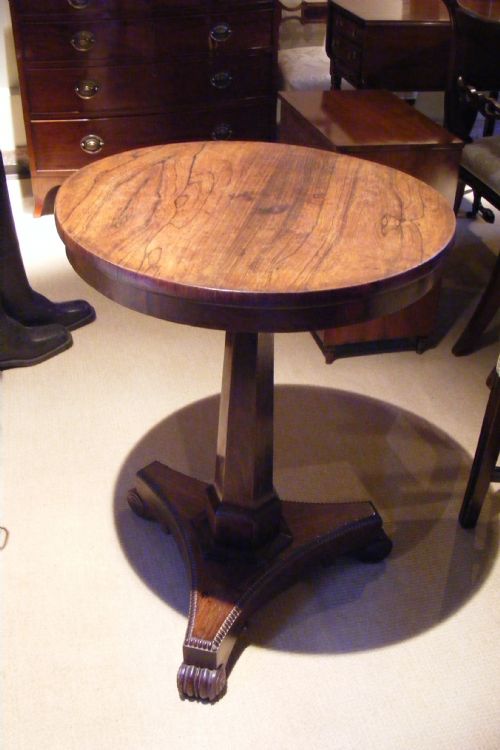 fig 2. Regency circular Rosewood lamp table in the manner of Gillows
