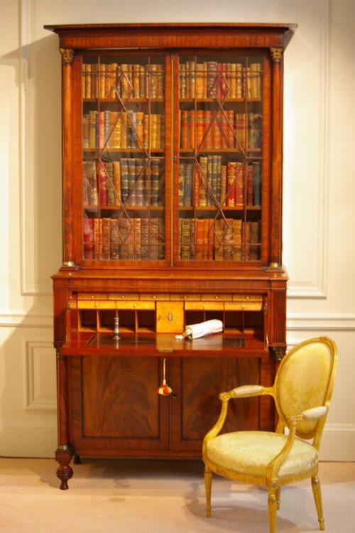 fig 5. Rare an impressive Regency mahogany secretaire bookcase