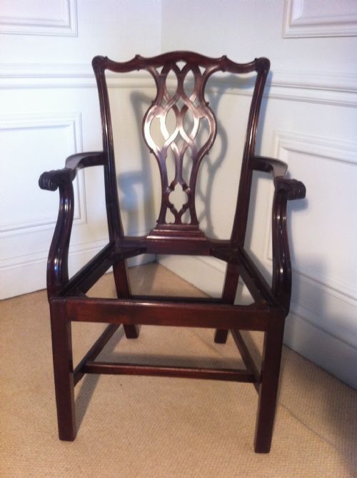 fig 3. Set of 12 Chippendale style mahogany dining chairs