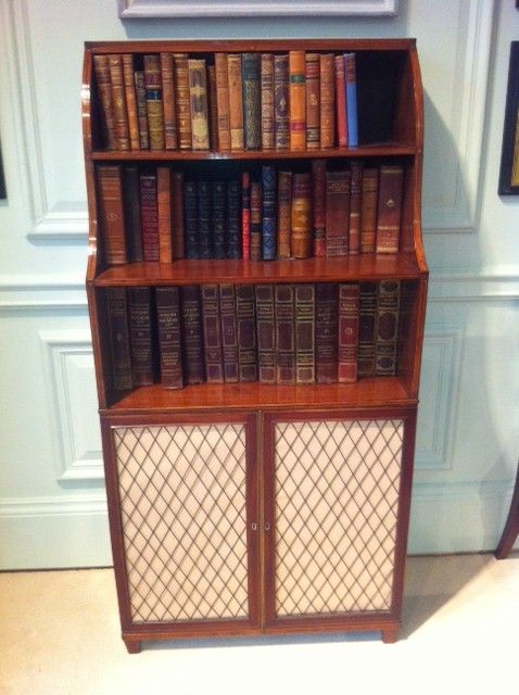 fig 2. Pair of Sheraton mahogany bookcases