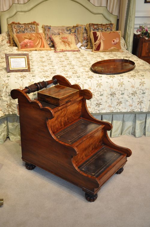 Rare Set of Regency Mahogany Library Steps in Manner of Gillow