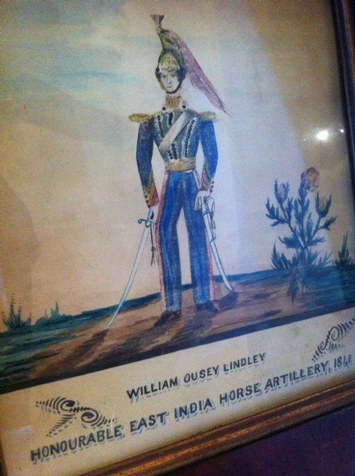 WATER COLOUR OF AN ARMY OFFICER WILIAM OUSEY LINDLEY 1841 - ADDITIONAL PHOTO 1