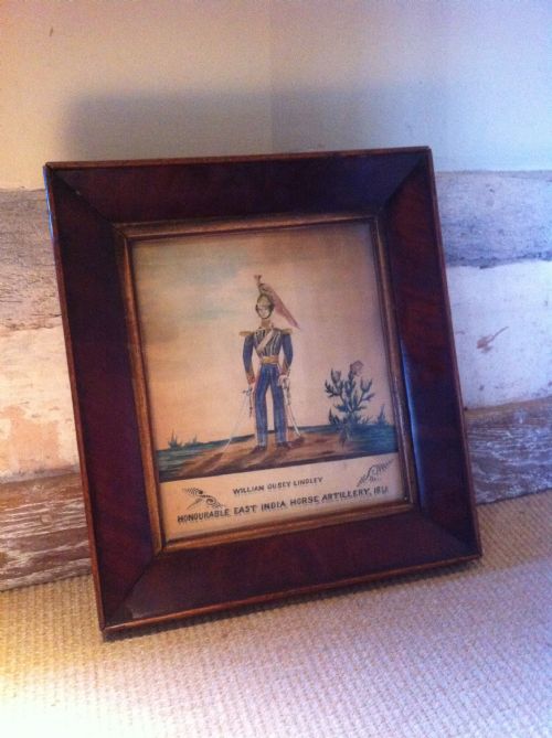 WATER COLOUR OF AN ARMY OFFICER WILIAM OUSEY LINDLEY 1841 - ADDITIONAL PHOTO 2