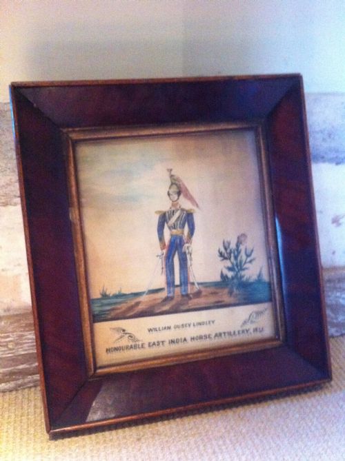 WATER COLOUR OF AN ARMY OFFICER WILIAM OUSEY LINDLEY 1841 - ADDITIONAL PHOTO 3