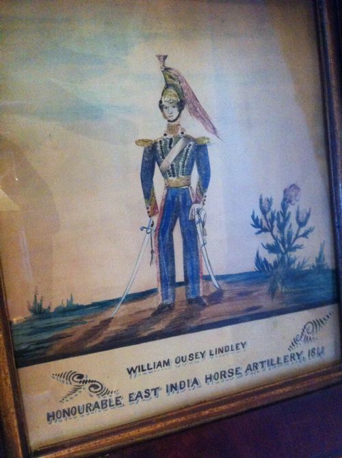 WATER COLOUR OF AN ARMY OFFICER WILIAM OUSEY LINDLEY 1841 - ADDITIONAL PHOTO 4