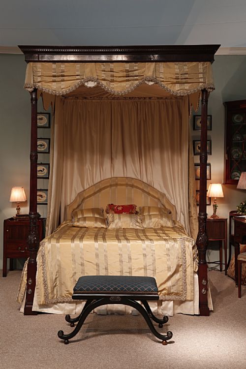 Chippendale Style Mahogany Four Poster Bed
