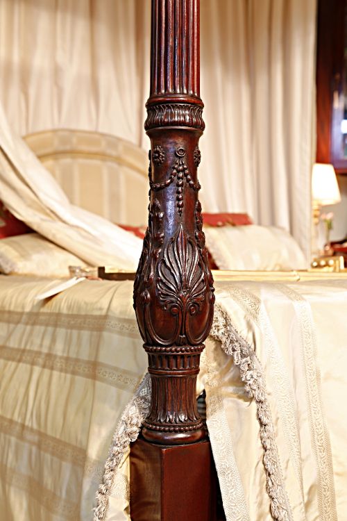 fig 2. Chippendale style mahogany four poster bed