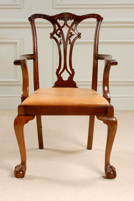 fig 2. A Very good set of 8 Chippendale ball and claw dining chairs.