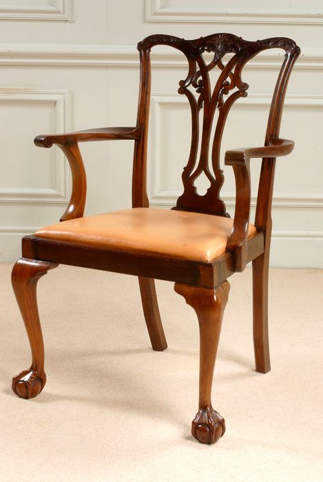 fig 3. A Very good set of 8 Chippendale ball and claw dining chairs.