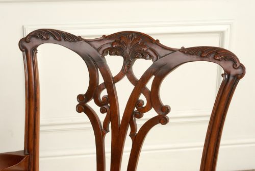 fig 4. A Very good set of 8 Chippendale ball and claw dining chairs.