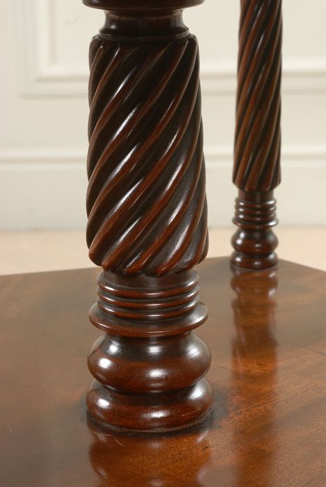 fig 1. Rare George III mahogany hexagonal dumb waiter