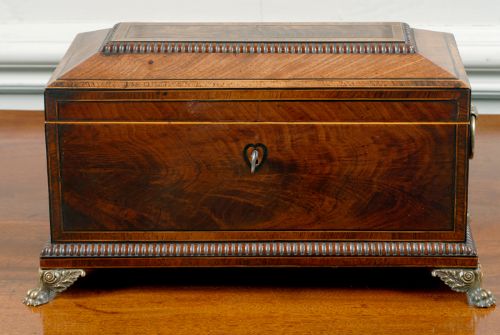 fig 1. Superb Regency mahogany tea caddy