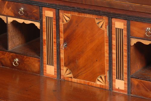 fig 3. George III Sheraton mahogany secretaire bookcase. C.1785