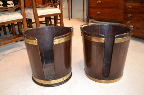 fig 1. A matched pair of early George III period peat buckets
