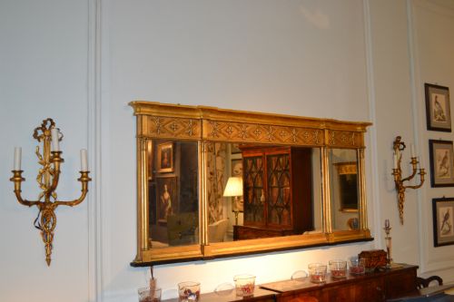 Superb  Regency Overmantel Triple Mirror C.1810