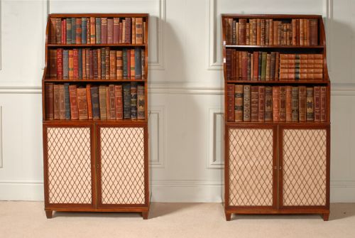 Pair of Sheraton Mahogany Bookcases