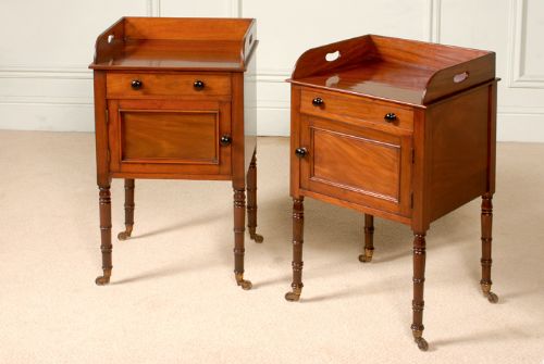 Pair of Regency Mahogany Bedside Cupboards