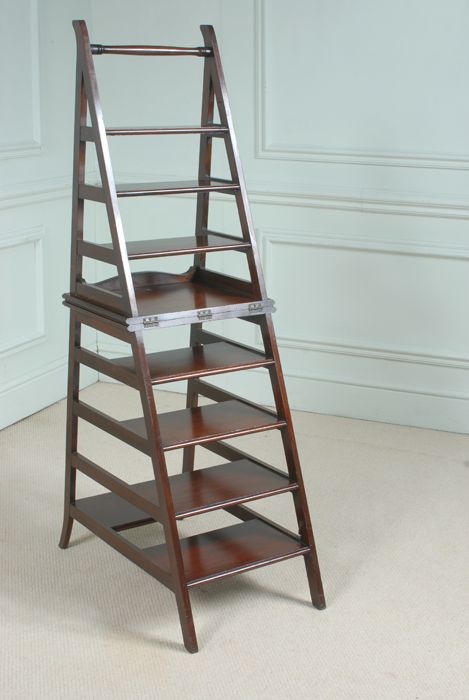 Fantastic Set of Metamorphic Mahogany Library Steps in Excellent Condition.