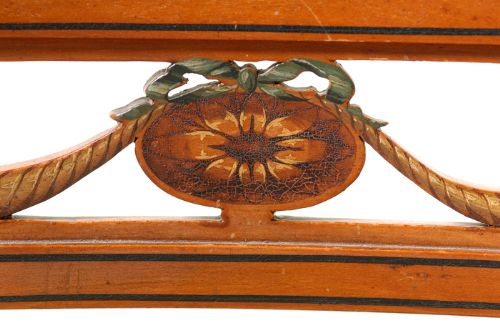 fig 3. Exquisite Set of six painted Satinwood armchairs in excellent condition.