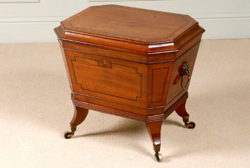 Superb Sheraton Mahogany Flat Top Wine Cooler