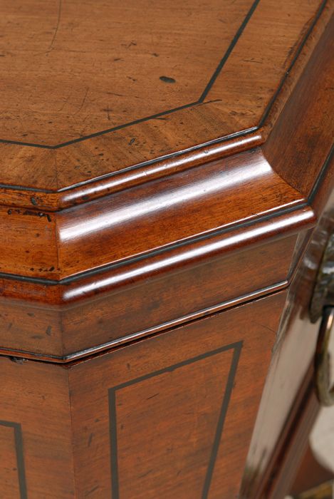 fig 1. Superb Sheraton mahogany flat top wine cooler