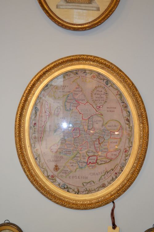 IMPRESSIVE EARLY REGENCY EMBROIDERY ' MAP OF ENGLAND WALES' BY MARY PINFOLD - ADDITIONAL PHOTO 2