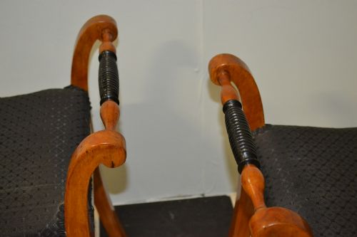 fig 2. Pair of satin birch Biedermier stools