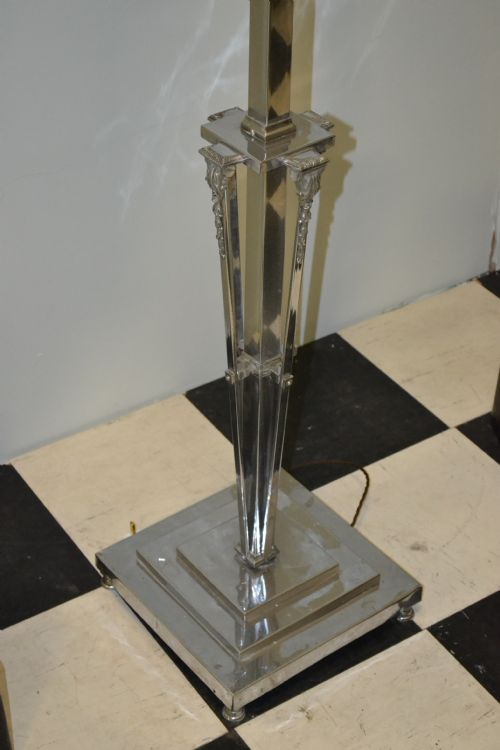 fig 1. Rare & Stylish chrome art deco standard lamp