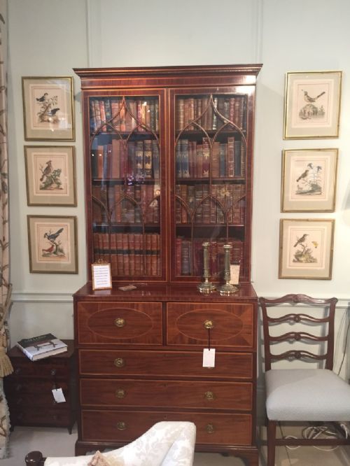 Impressive Sheraton Secretaire Bookcase C.1780