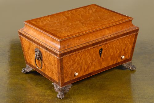 Fabulous & Rare Regency Satin Birch Box