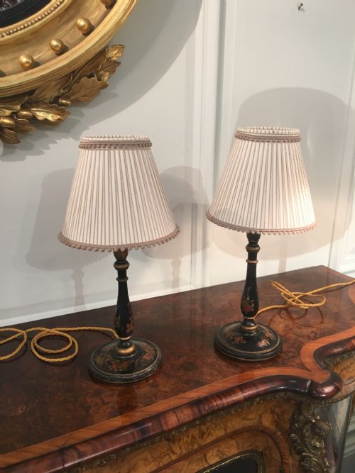 Beautiful Pair of Chinoiserie Lamps