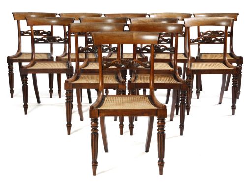 A FINE SET OF 8 REGENCY ROSEWOOD CHAIRS BY GILLOWS - ADDITIONAL PHOTO 1