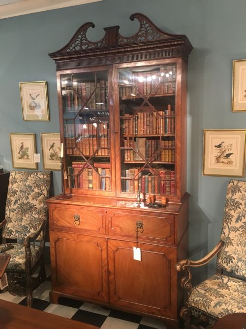 18th Century George III Chippendale Secretaire Bookcase