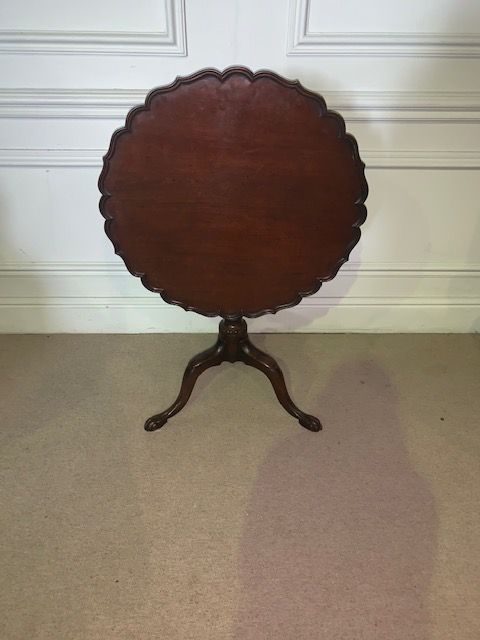 fig 1. Fine quality Regency pie crust tilt top occasional table C.1800
