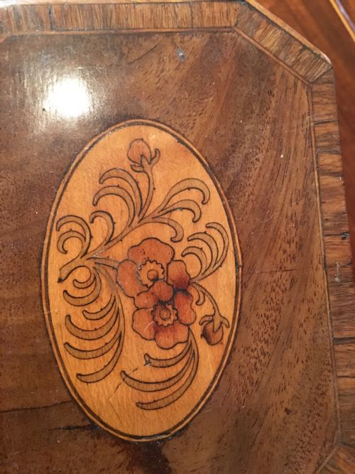 GEORGE III SHERATON OCTAGONAL TEA CADDY BOX - ADDITIONAL PHOTO 1