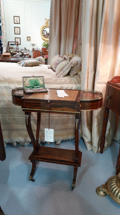 A Rare and Impressive Regency Rosewood  Writing & Games Table