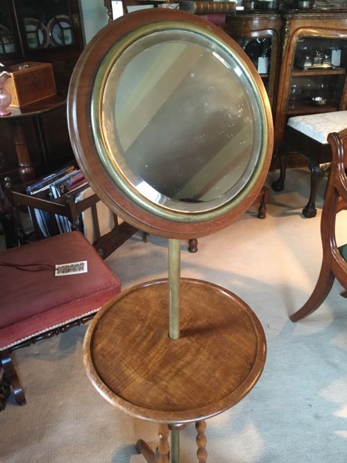 REGENCY WALNUT DRESSING STAND WITH ADJUSTABLE MIRROR - ADDITIONAL PHOTO 2