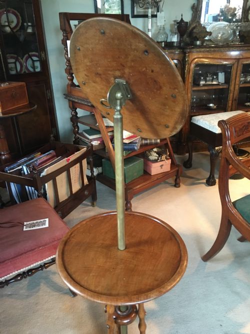 REGENCY WALNUT DRESSING STAND WITH ADJUSTABLE MIRROR - ADDITIONAL PHOTO 3