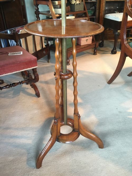 REGENCY WALNUT DRESSING STAND WITH ADJUSTABLE MIRROR - ADDITIONAL PHOTO 4