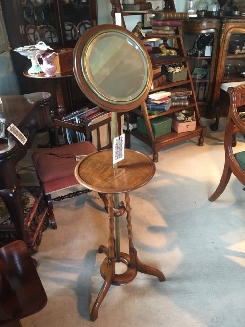 REGENCY WALNUT DRESSING STAND WITH ADJUSTABLE MIRROR - ADDITIONAL PHOTO 5